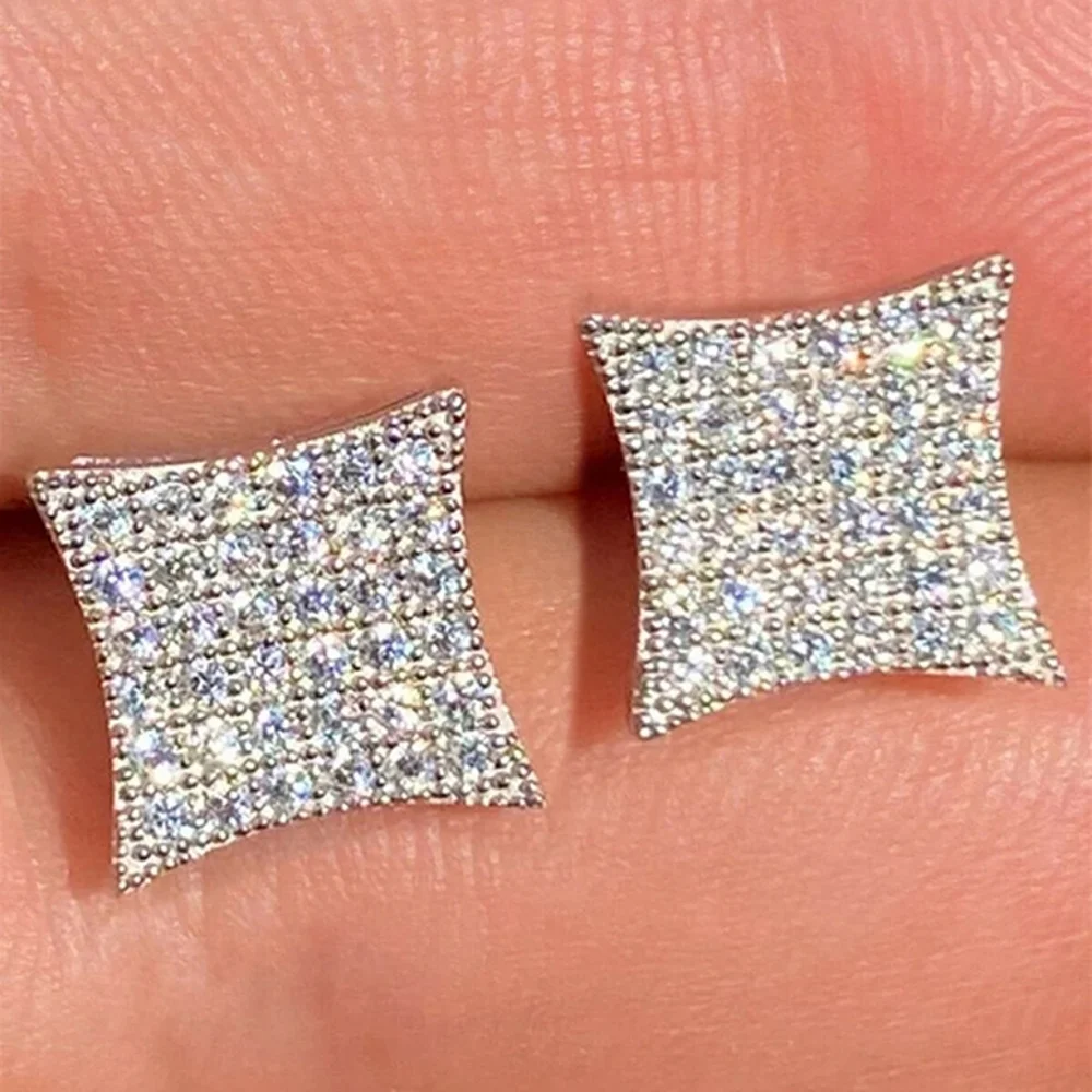 Sliver diamond earrings - Picture 3 of 7